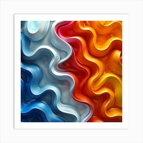 Abstract Abstract Wavy Abstract Background Art Print