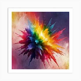 Abstract Colorful Explosion Art Print