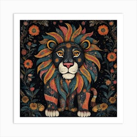 Lion art Art Print