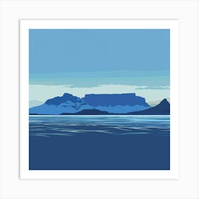 A Table Mountain In Cape Town Minimal Illustrati 1720033756 1 Art Print