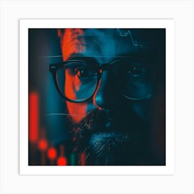 Portrait Of A Bearded Man 1 Art Print