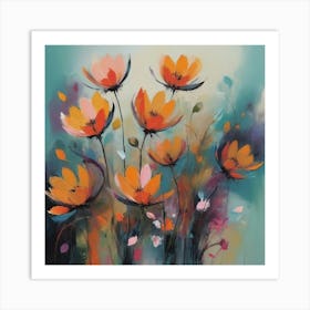 Strange Flowers Abstract Art Print 2 Art Print