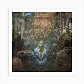 Woman In A City Art Print