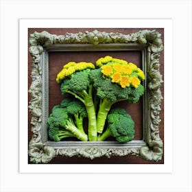 Framed Broccoli 10 Art Print