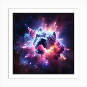 Bulldog In Space Art Print