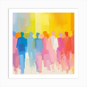 People In A Crowd 1 Art Print