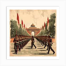 India Gate - India Gate Stock Videos & Royalty-Free Footage Art Print