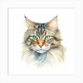 Sam Sawet Cat Portrait 2 Art Print