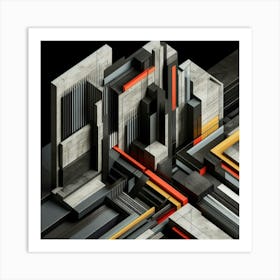 Abstract Cityscape Art Print