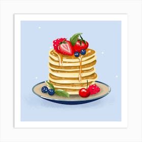 Fluffy Pancakes Breakfast Art Print