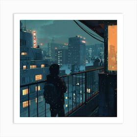 City At Night 2 Art Print