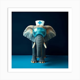 Asm Elephant Wearing Like A Doctor Cb10772d 686b 4975 810b B29a823adc86 Art Print