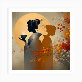 Geisha Creative Illustration Artwork 33 Art Print