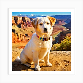 Grand Canyon Dog Art Print