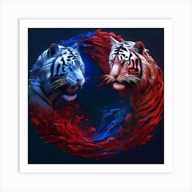 White Tiger Art Print