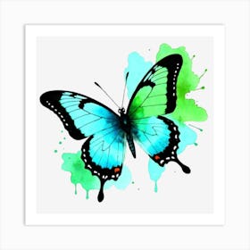 Blue Butterfly 4 Art Print