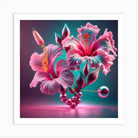 Hibiscus Flowers Art Print