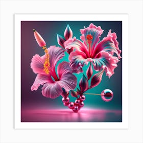 Hibiscus Flowers Poster