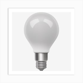 White Light Bulb 1 Art Print