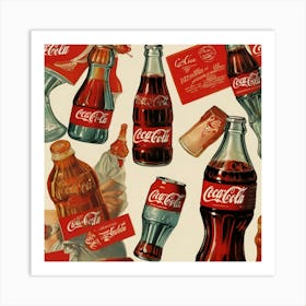 Default Default Vintage And Retro Coca Cola Advertising Aestet 3 (3) Art Print