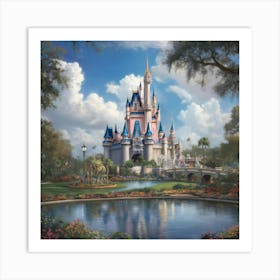 Disney World Cinderella Castle Florida Usa Art Print 3 Art Print