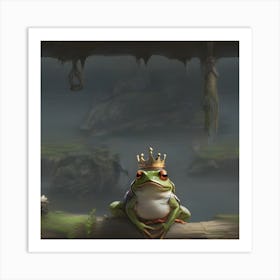 Frog With Crown 1 Art Print