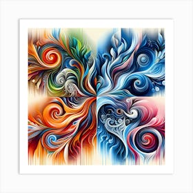 Abstract Swirls Art Print