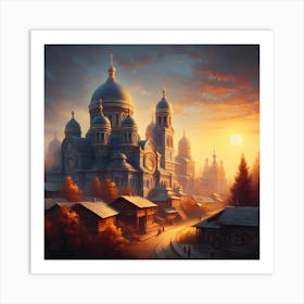 Sunset In The City Art Print