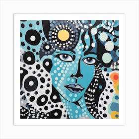 Blue Woman 4 Art Print