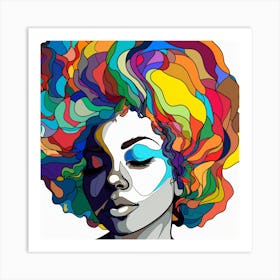 Afro Girl 49 Art Print