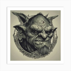 Troll Head Art Print