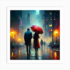 Rainy Night Art Print