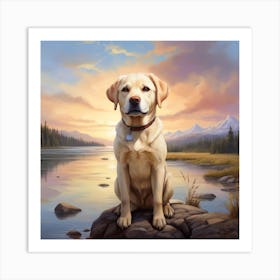  Labrador Retriever dog  Art Print