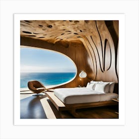 Zaha Hadid Expressionist Interior Hotel Beach By (2) Art Print