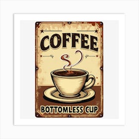 Coffee Bottomless Cup Art Print