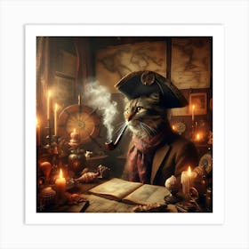 Pirate Cat Art Print