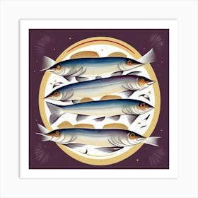 Fish In A Circle Art Print