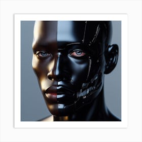 Robot Face Art Print