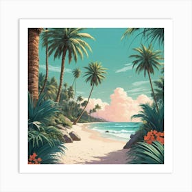 Default Under The Palms Art Print 1 Art Print