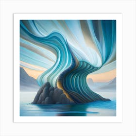 'Blue Wave' Art Print