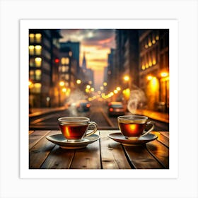 Coffee And Tea In The City Art Print