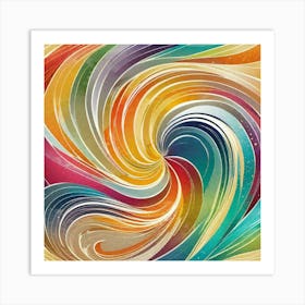 Swirl of colors   Art Print