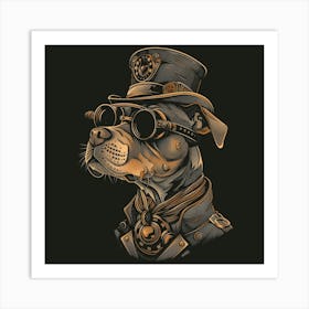 Steampunk Dog 2 Art Print