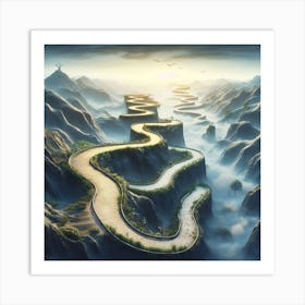 Chinese Winding Road Art Print