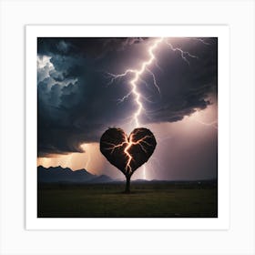 Heart Of Lightning Art Print