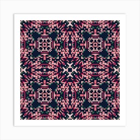 Beautiful knitted embroidery. Geometric ethnic oriental pattern traditional 5 Art Print