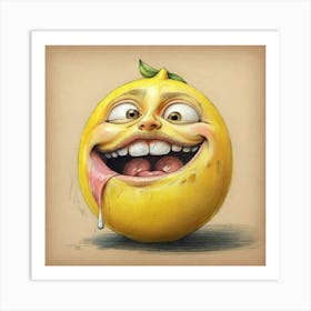 Lemon Drawing 1 Art Print