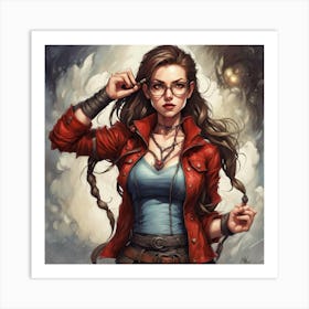 Student in Red 2 Art Print