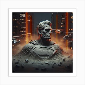 Superman Statue Art Print