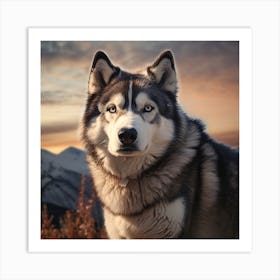 Husky Dog 3 Art Print